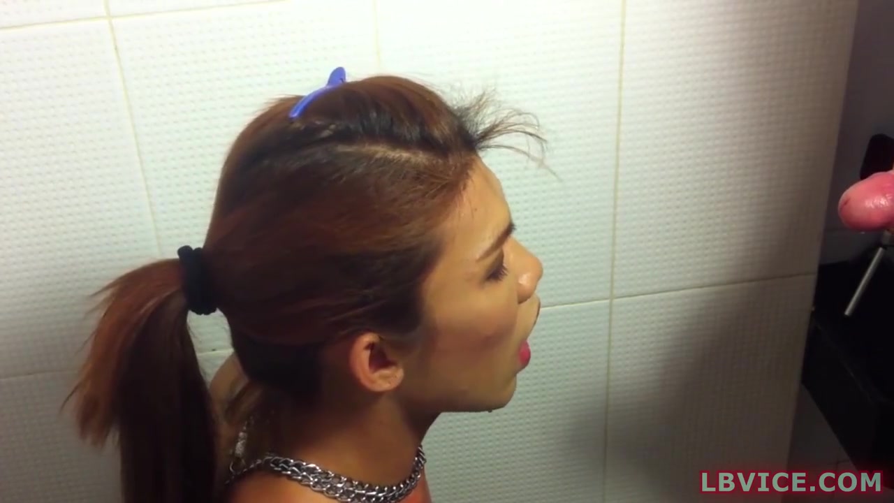 Pissed On Ladyboy Slut Mint Gives Blowjob