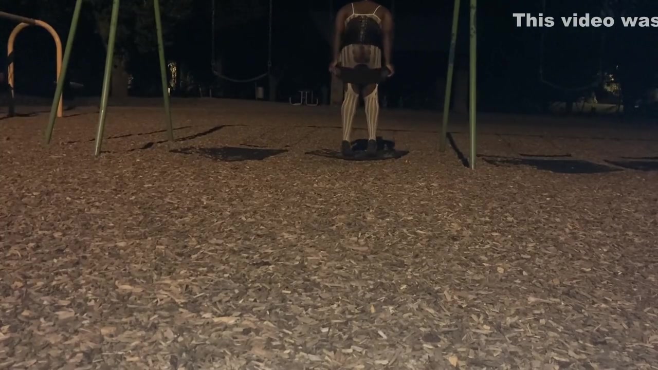 Sissy Playing Outdoors