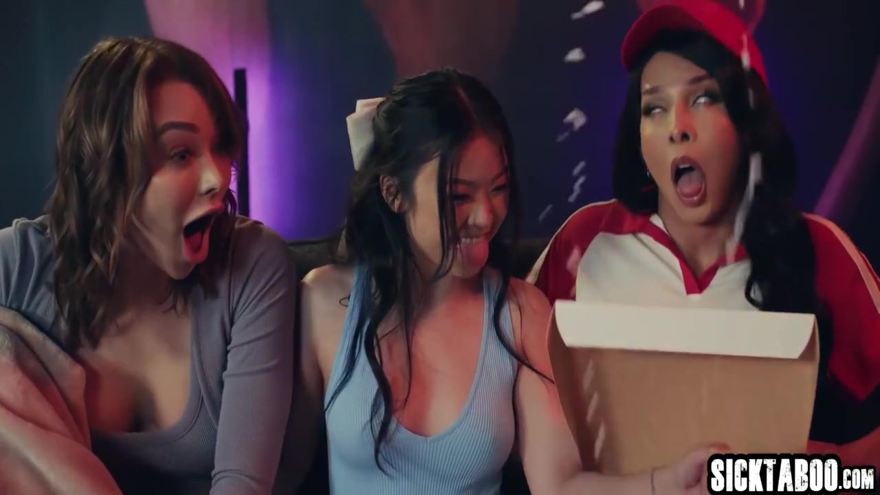 Pure Taboo, Louise Louellen And Valeria Atreides - Asian teen 18+ Sucks Shemale Friends Big Cock And Delivery Girls Dick 6 Min