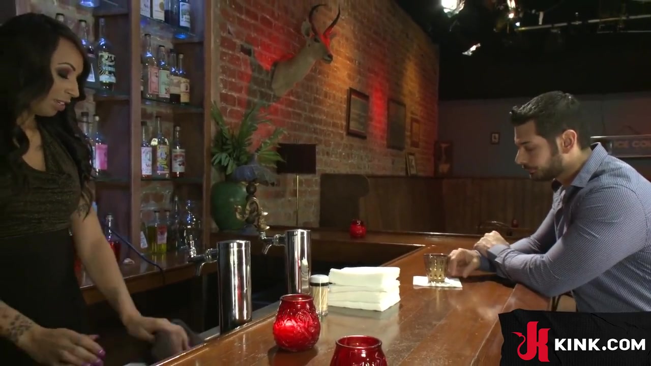 Honey Has The Biggest Cock In The Business! Honey Is A Gorgeous Ts Bartender Who Makes A Lonely Cust