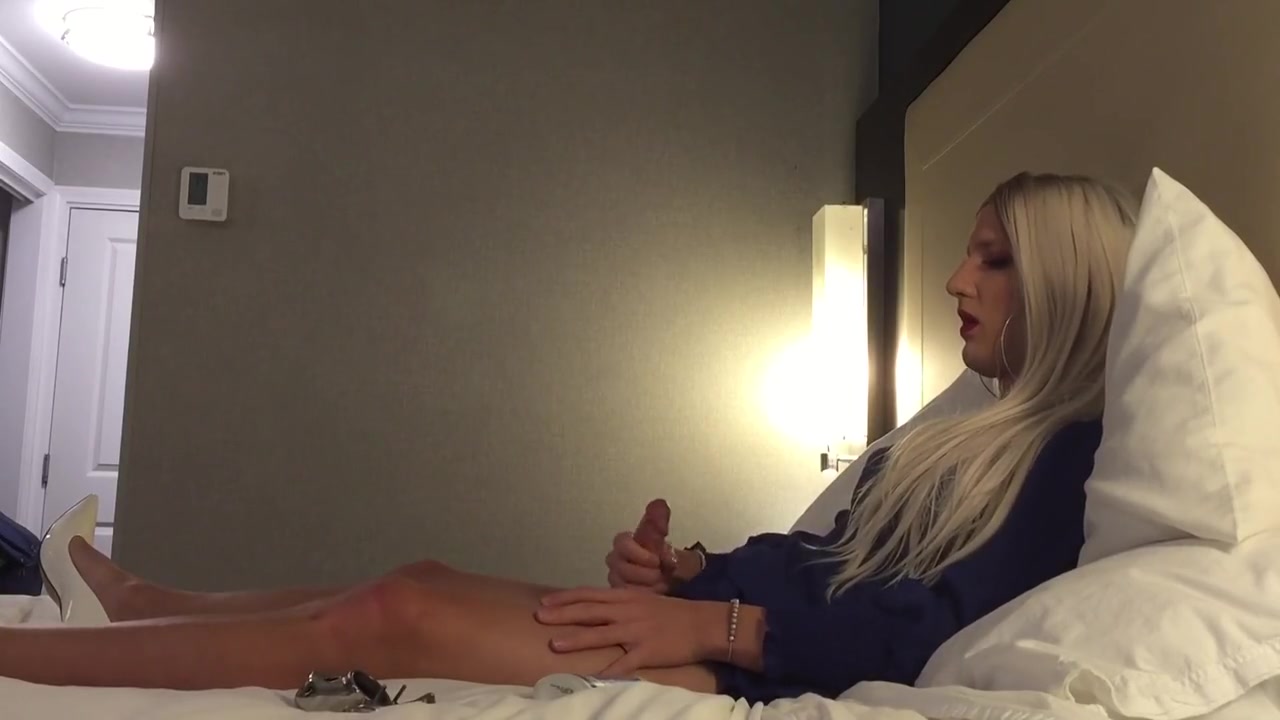 Blonde Femboy Removes Chastity Then Jerks Off - Super Sexy