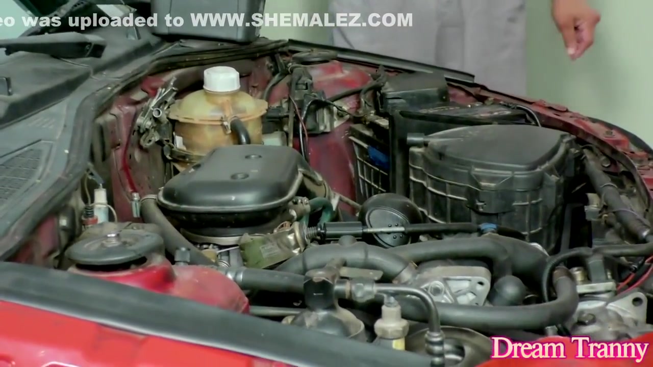 Lucky Car Mechanic Fucks Beautiful Tranny Luana