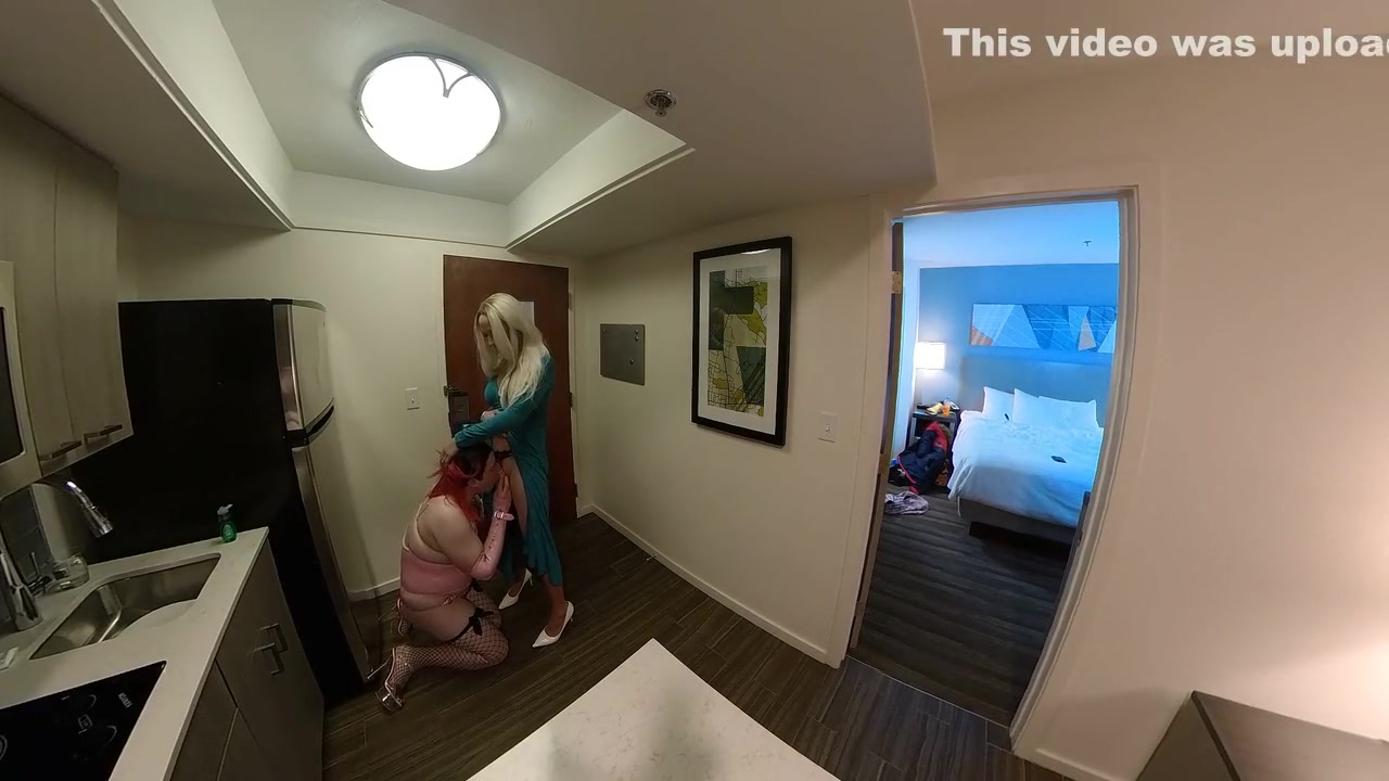 Sexy Trans Woman Sucking Crossdresser Cock In Kitchen