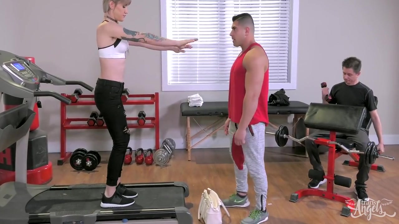 Lena Moon In Is In Desperate Need Of Her Muscular Personal Trainer Damiens Thick Cock