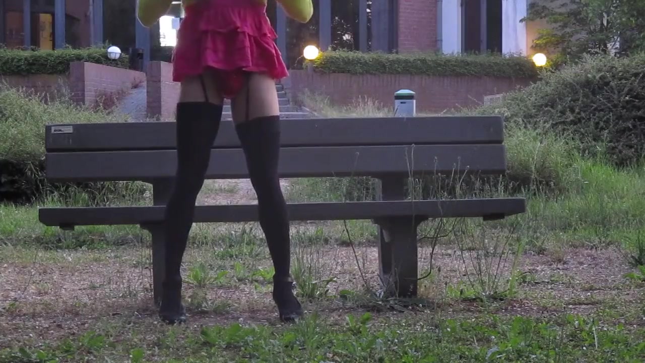 Upskirt In Public Bending Over