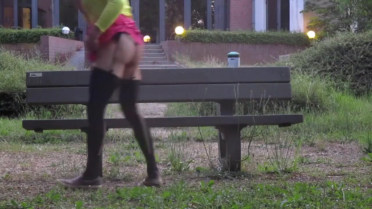 Upskirt In Public Bending Over