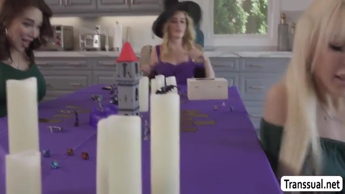 Sucks Two Shemale Wizard Under Table 10 Min With Coco Lovelock