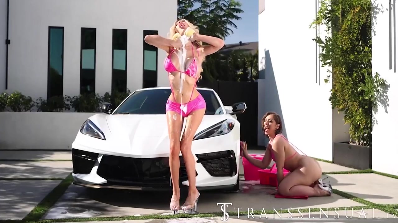 Two Girls Clean My Car And It Turns Out That One Has A Huge Dick 10 Min