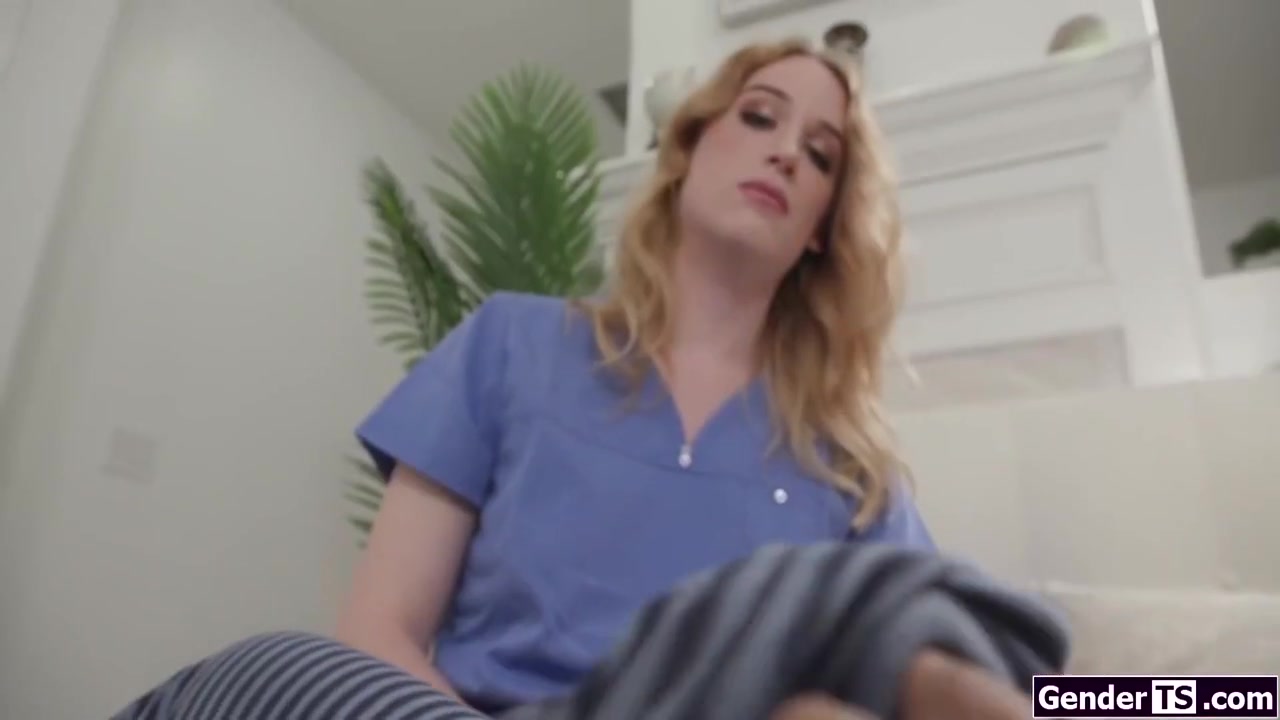 Erica Cherry In Tgirl Nurse Is Ready To Help Guy With His Boner