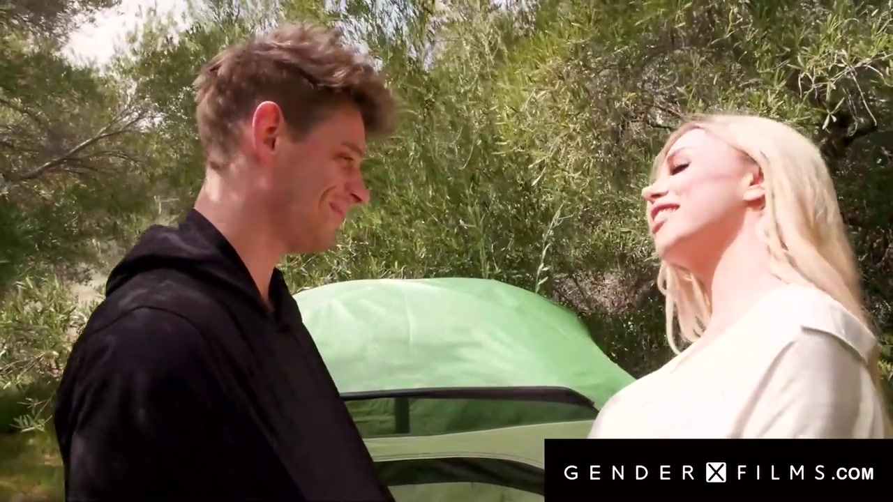 Angellica Good - Busty Trans Bitch Outdoor Tent Fuck