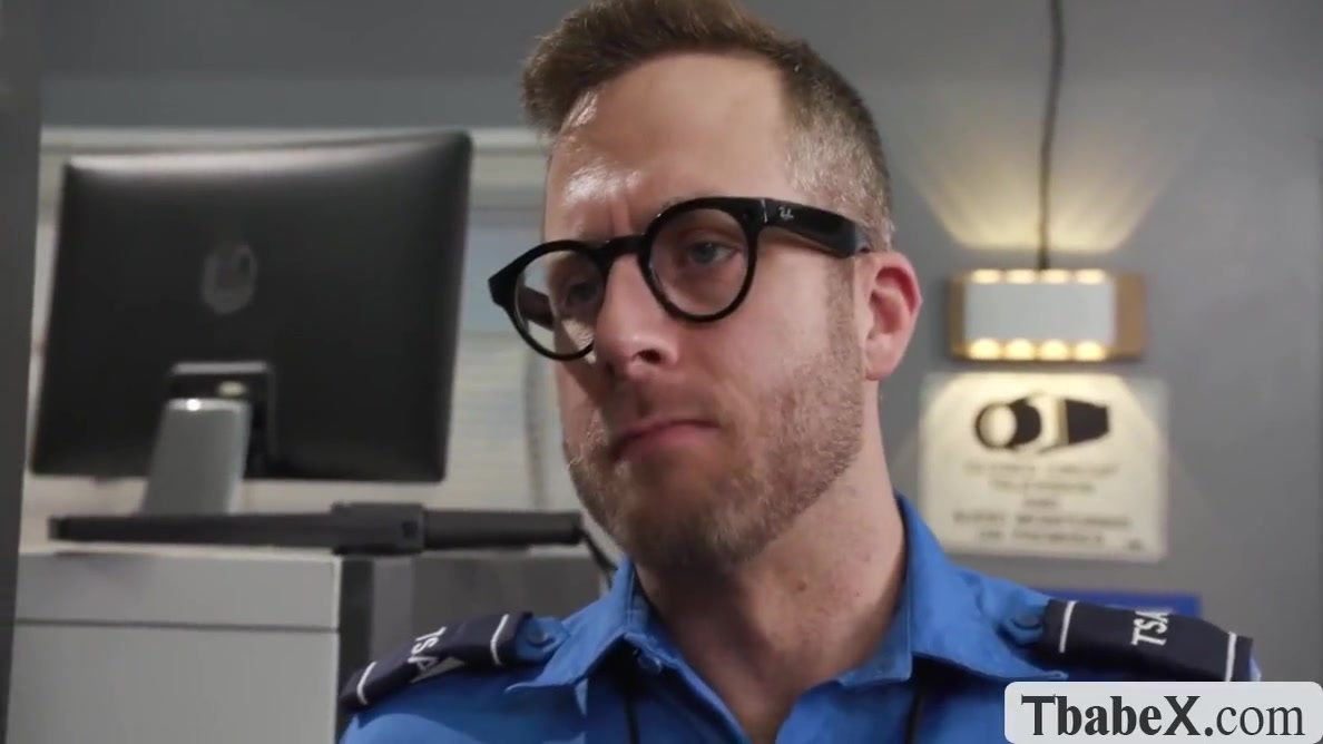 Shemale Flight Attendant Analed By Airport Security