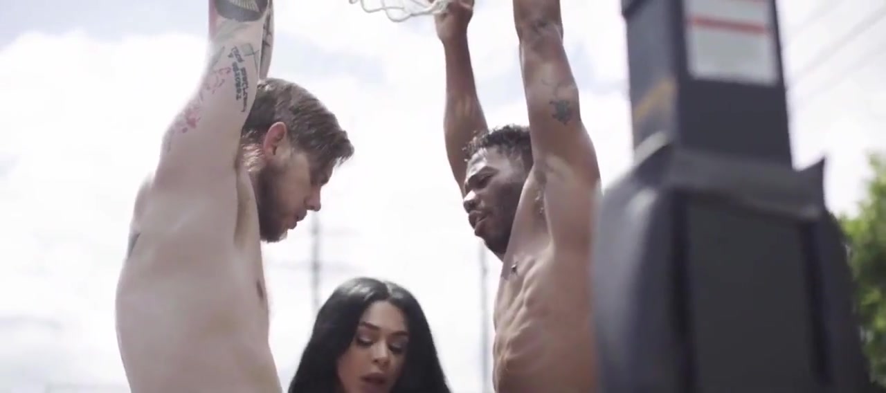 Steve Ricks And Eva Maxim In Threesome Foreplay On The B-ball Court 6 Min
