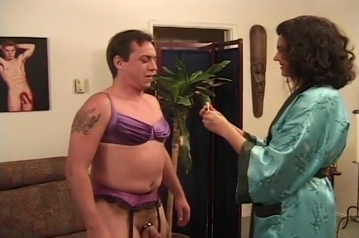 Middle Aged Sissy Fucked With Strapon