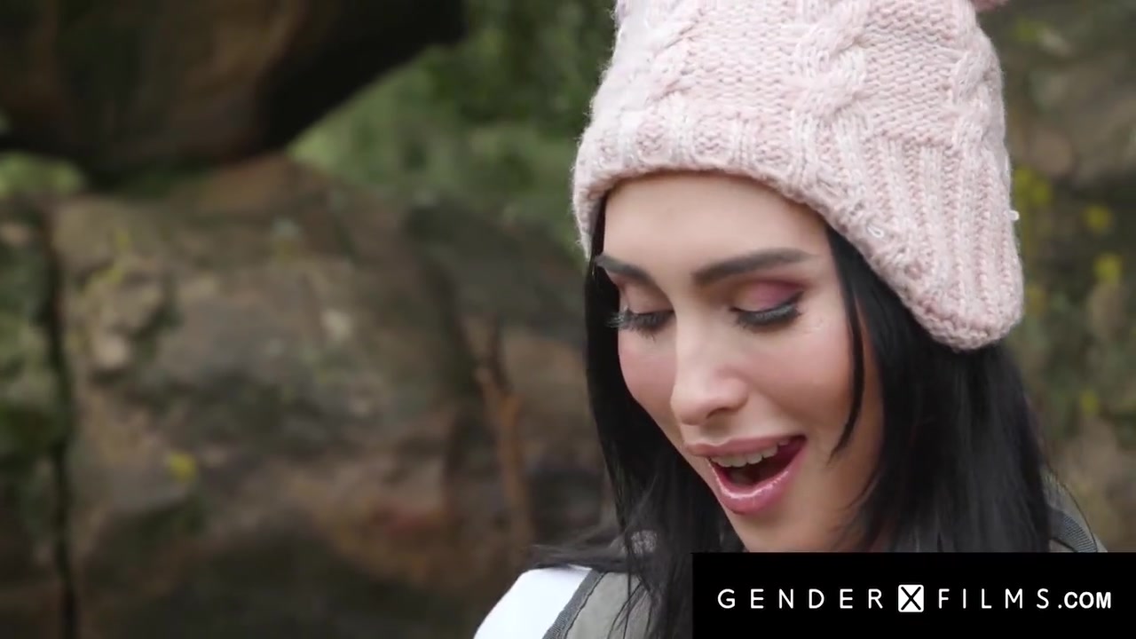 Trans Hottie Smashed Outdoors By Hunk During Camping Trip