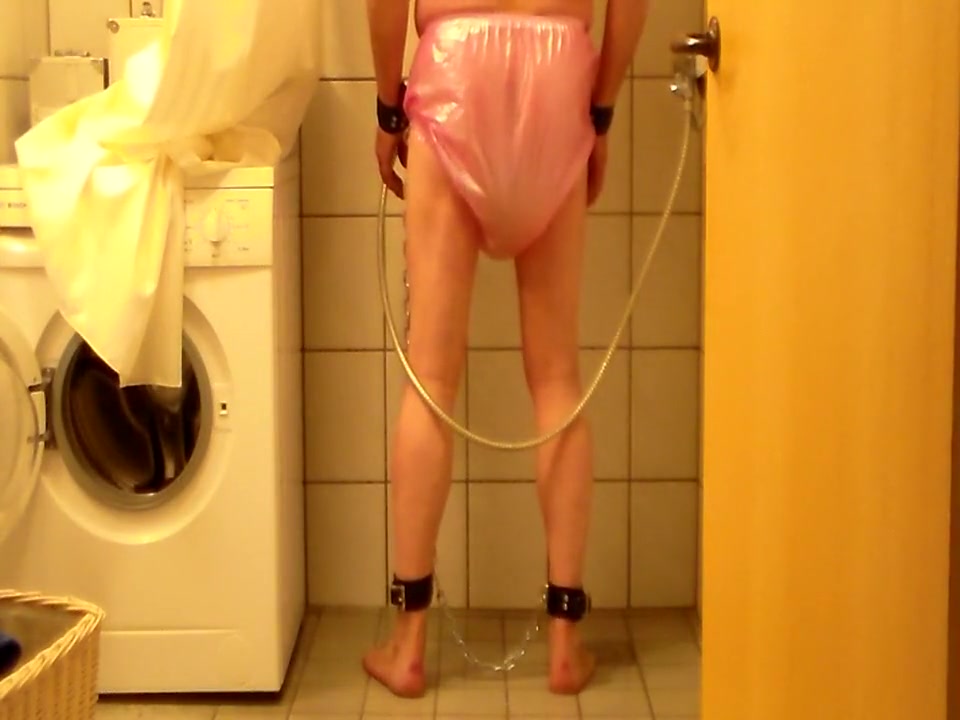 Sissy Sarah Pissing in her PVC Panties