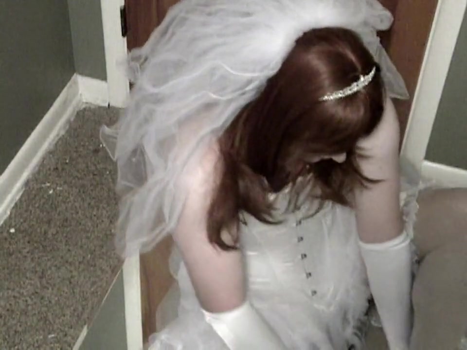 Crossdresser bride with Vibrator