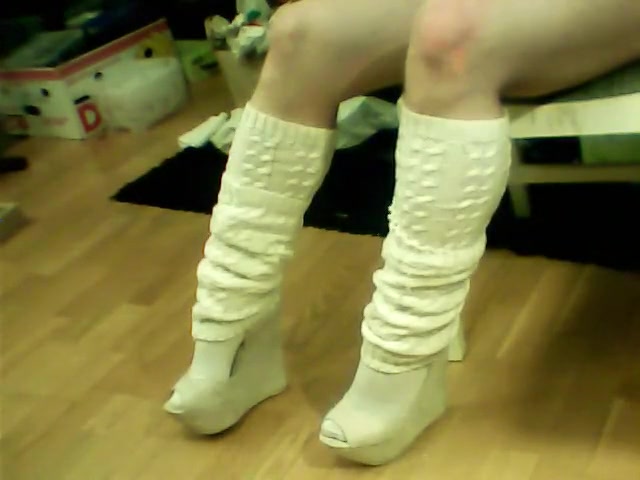 white shoes and socks
