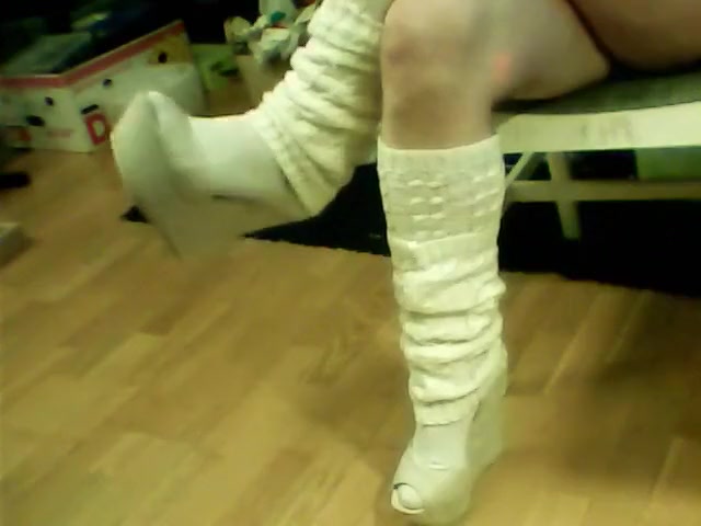 white shoes and socks