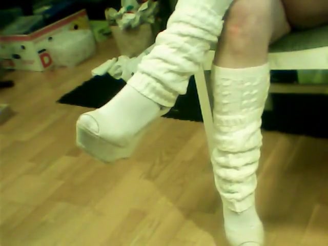 white shoes and socks