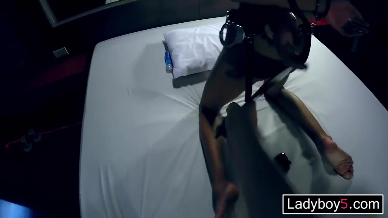 Spanking A Bound Asian Ladyboy Before Anal
