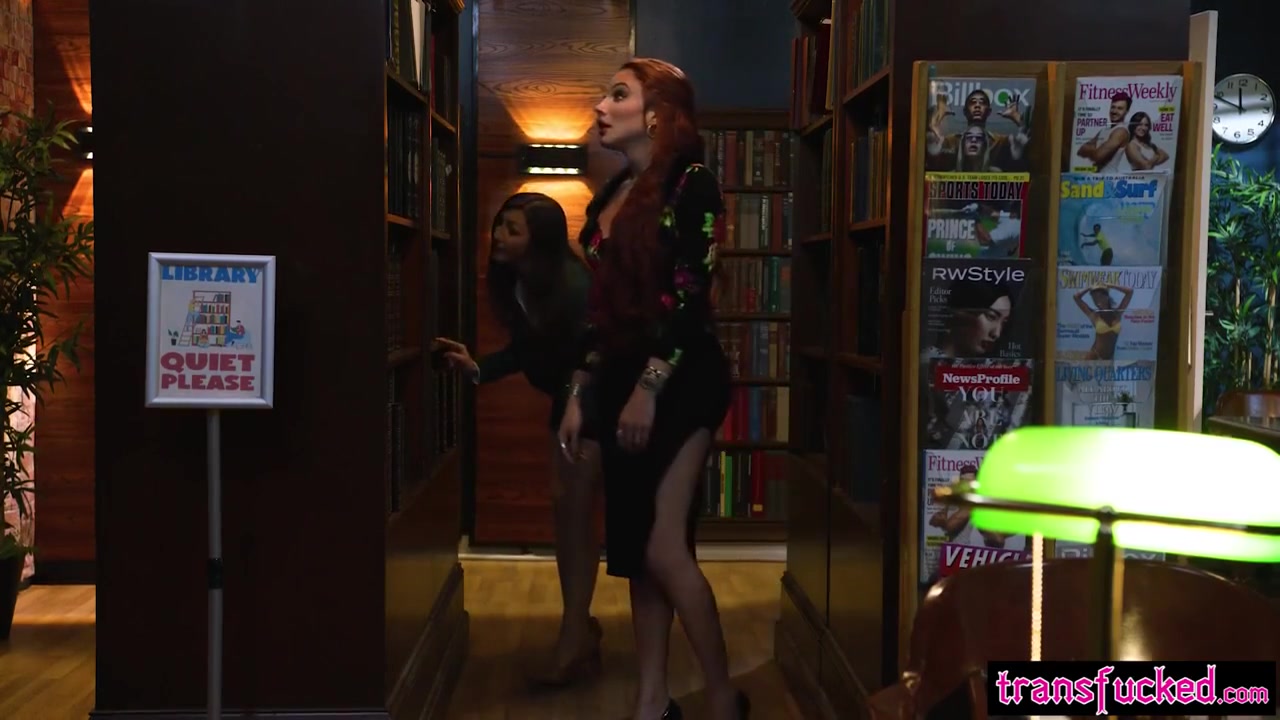 Tranny Fucked Friend In Public Library - Maya Woulfe And Ariel Demure