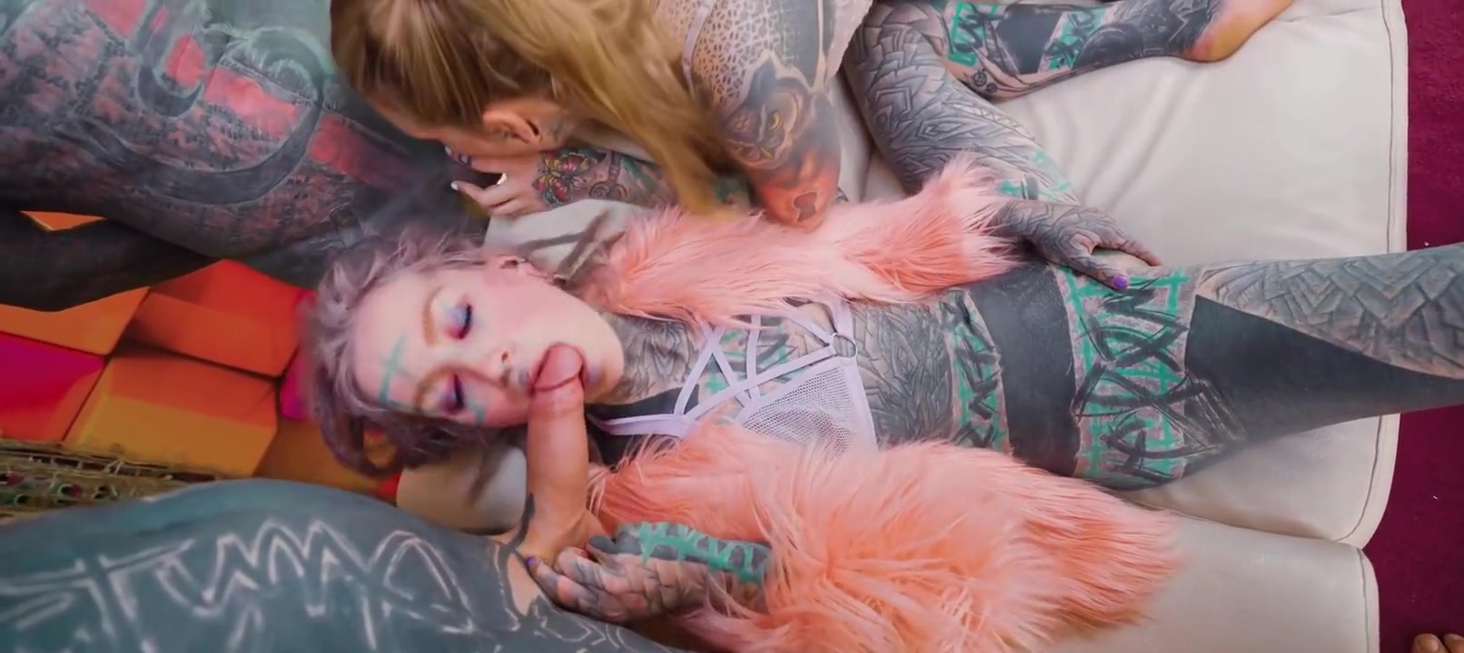 Lisa Rocketcock And Lily Lu - Inked Anuskatzz Orgy With Tattoo Friends Double Penetration Big Dick Fuck Pov 7 Min