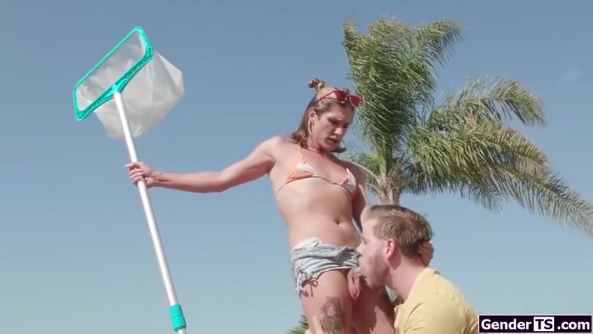 My Shemale Poolgirl Let Me Suck Her Dick - Kalli Grace