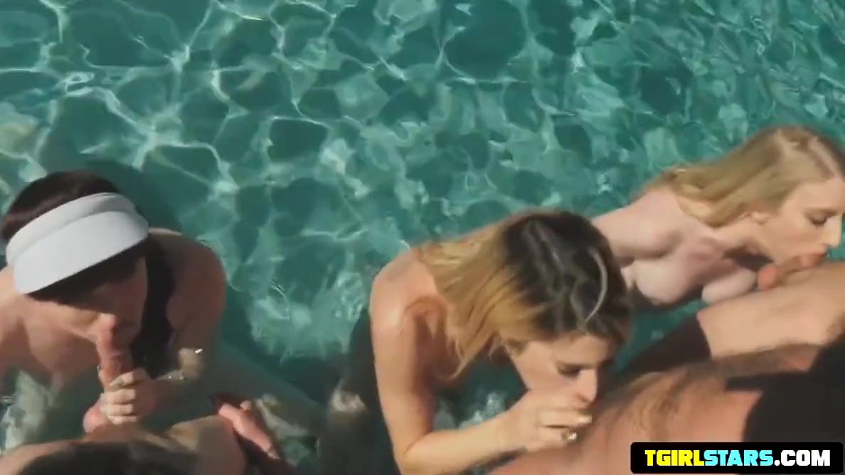 Casey Kisses, Lena Moon And Natalie Mars - Wild Barebacking Pool Party!