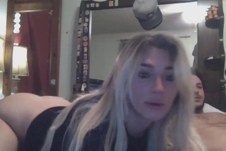 Blonde shemale gets naughty with her boyfriend
