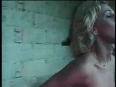 Flat Chested Blonde Tranny Analed In Condom