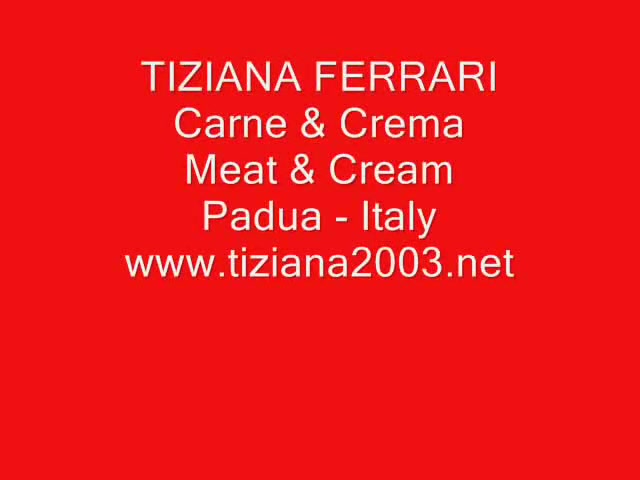 Tiziana Ferrari plays with a man
