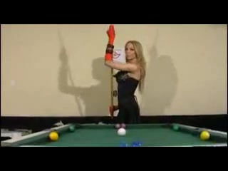 Shemale Solo On Pool Table