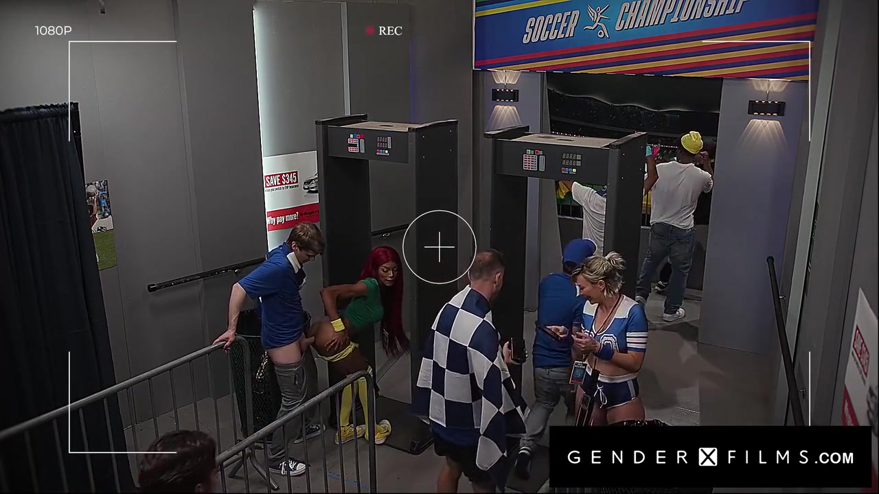 Adira Allure, Sage Roux And Lola Morena In Security Pat Down Gone Wild - Trans Guards Tag-team Fans Cock