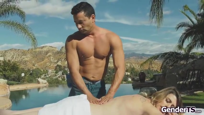 Casey Kisses And Roc Khard - That Outdoor Massage Got My Ts Dick Hard