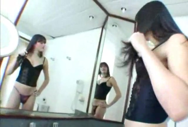 Dirty ladyboy jerks at home
