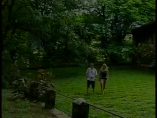 Forest fun for a blond TS
