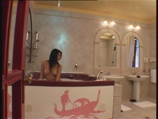 Titty cutie sucked drilled in tub