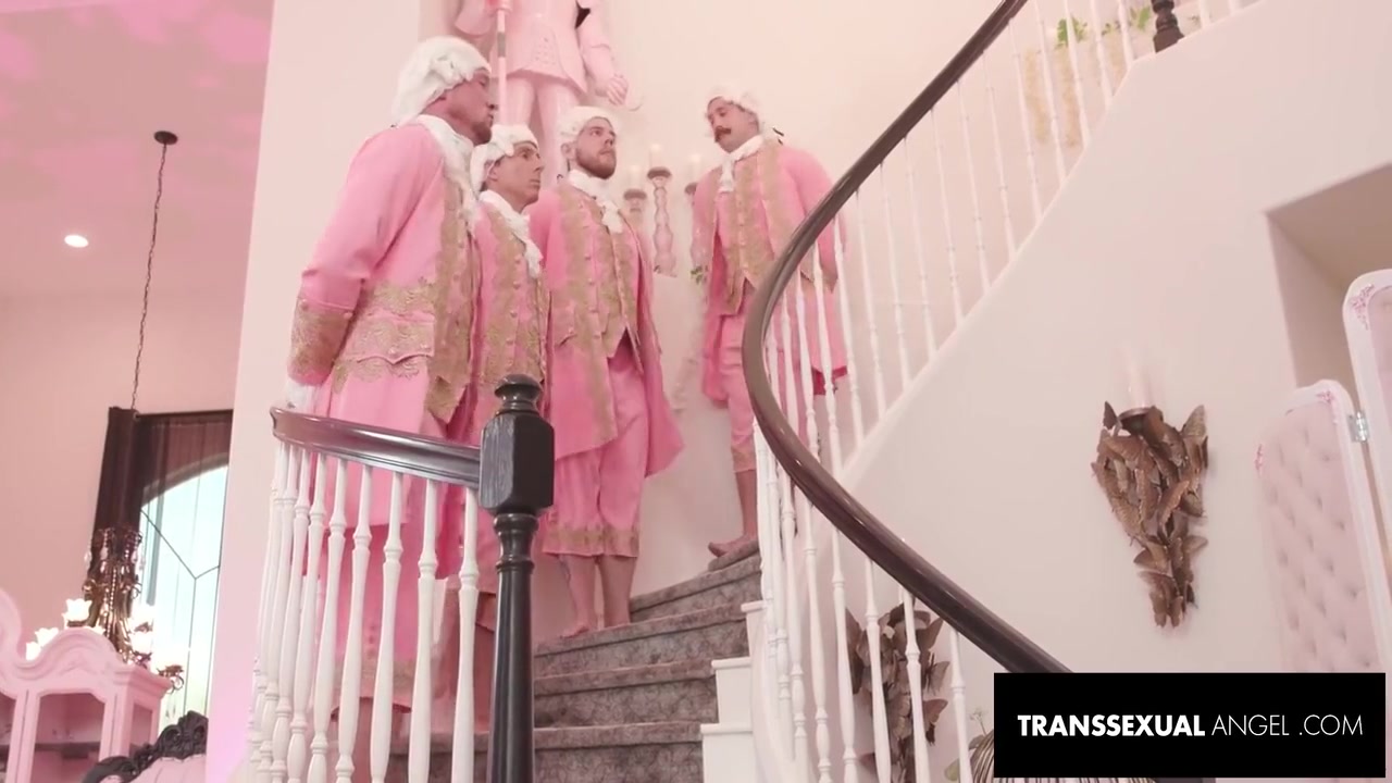 Aubrey Kate, Karla Carrillo And Brittney Kade In Let Them Eat Cock Trans Orgy With Princesses & Butlers Lead By