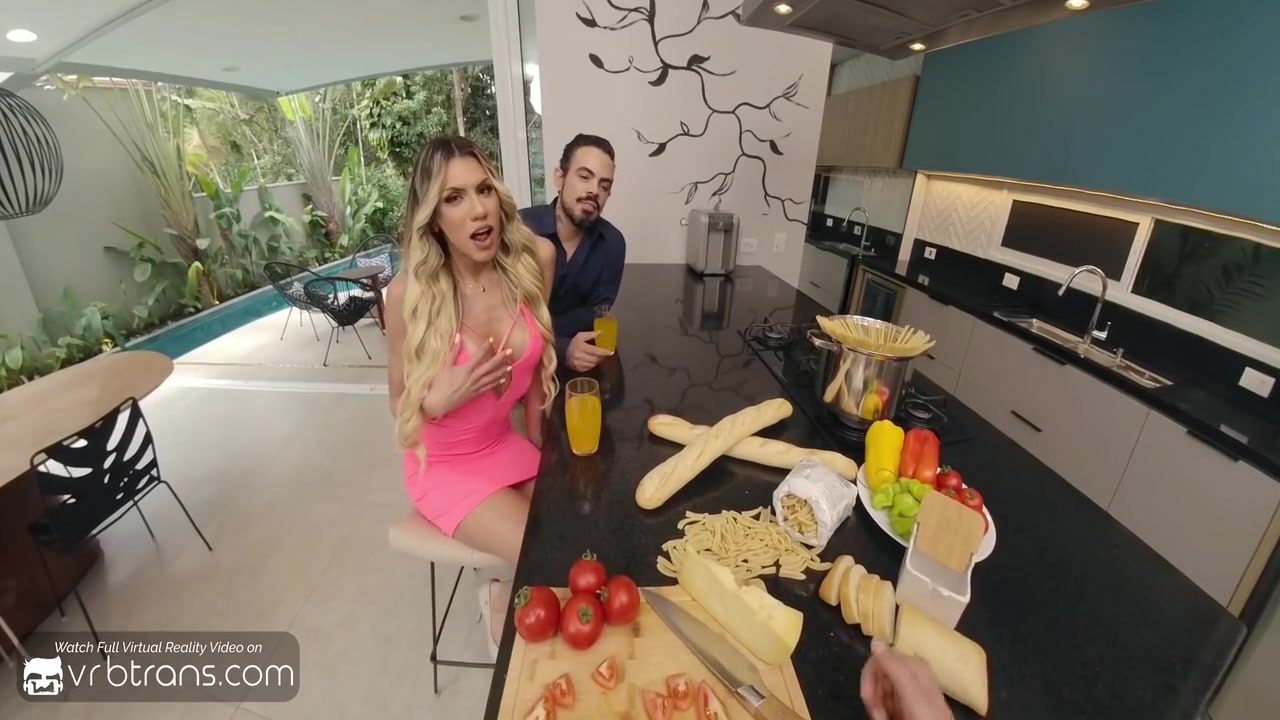 Horny Latina Trans Girfriend Sucks And Fucks Anally During Dinner Pt.2 - Isabella Fiorella
