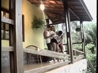 Threesome with blonde slut