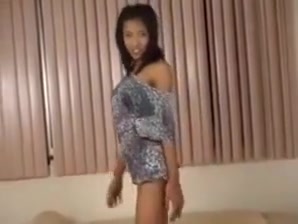 Cute smiling asian ladyboy in solo