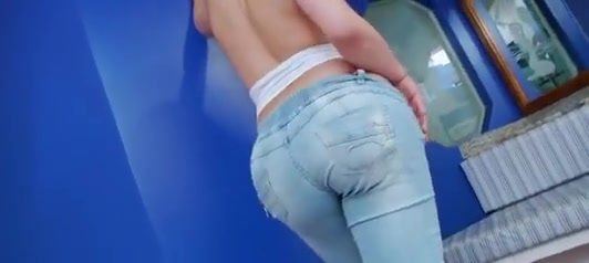 Big ass blonde milks her pecker solo