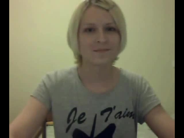 Cute blonde shows her tits on cam