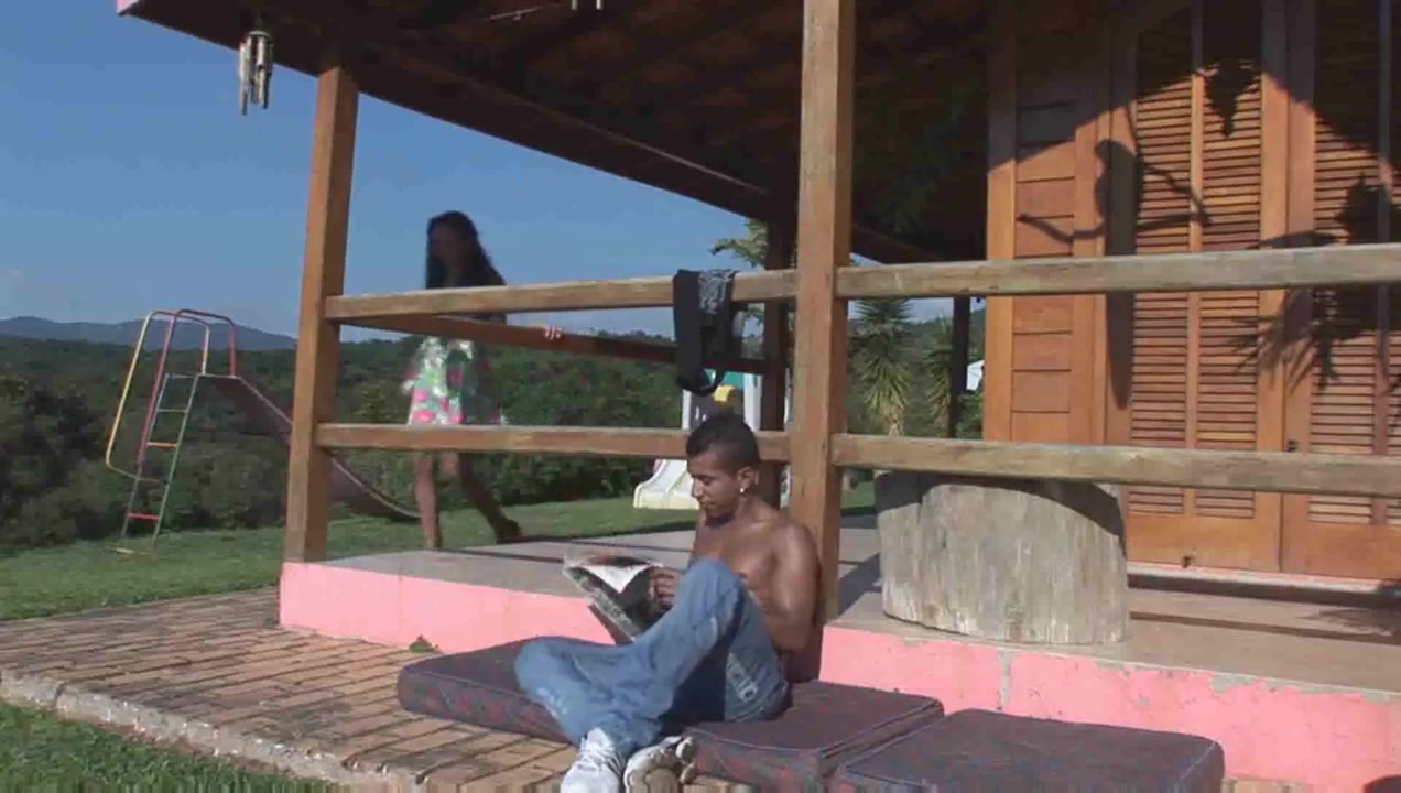 Latina TS and black guy outdoor madness