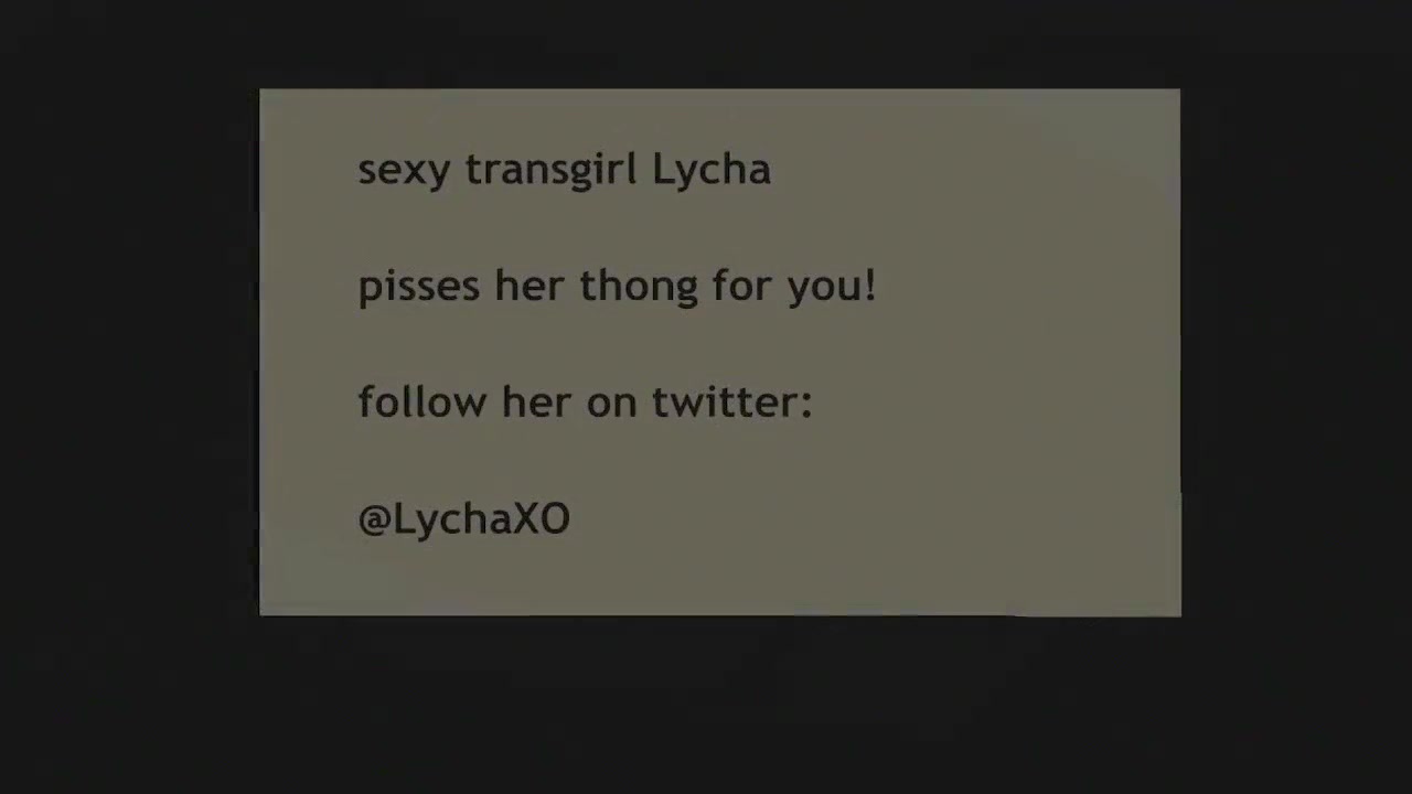 Lycha pees her thong