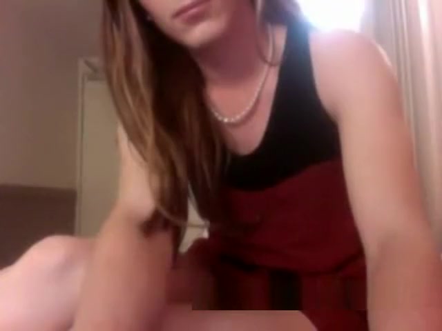 Teasing in purple dress with new haircut