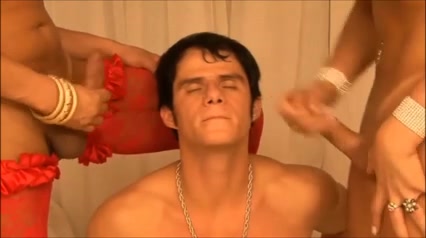 Flaming porn divas cum on dude