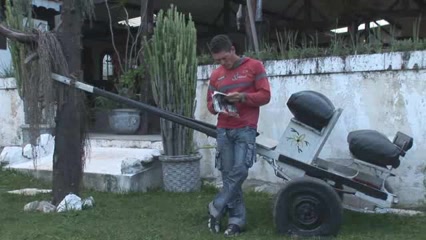 Tgirl rams a dude outdoors