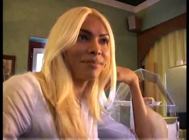Titty and cute blonde tranny