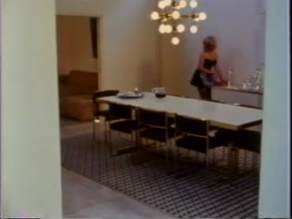 Tall vintage TS drills her maid